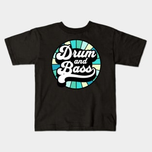 DRUM AND BASS  - Color Wheel (blue/teal) Kids T-Shirt